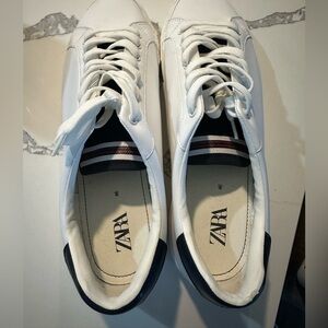 Zara White and Navy Casual Sneakers Men size 46